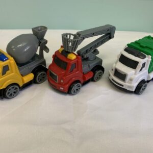 Toy: Vehicle Set - Cement Truck, Crane, Trash Truck