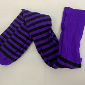 Tights: Youth, Size 12/14 Year - Purple/Black