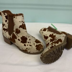 Boots - Size 02 Youth, Brown/White Evsie Fashion Boot