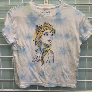 Size 7/8 - Blue/White Elsa Frozen Shirt