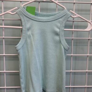 Size 8 - Blue Ribbed Tank Top