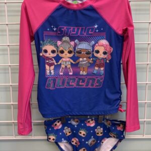 Size 10 - Blue/Pink LOL Doll Swimsuit