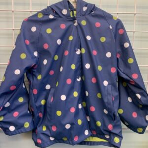 Size 10 - Blue Polka Dot Rain Coat