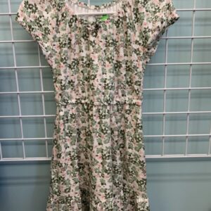 Size 10/12 - White/Green Floral Dress