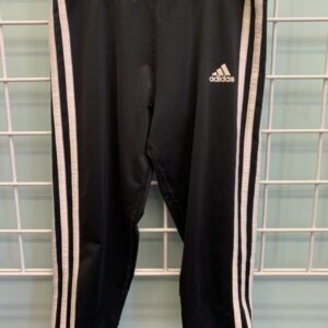 Size 10/12 - Black/White Adidas Capri Legging