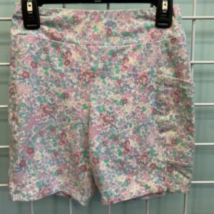 Size 10/12 - White/Purple Floral Bike Short