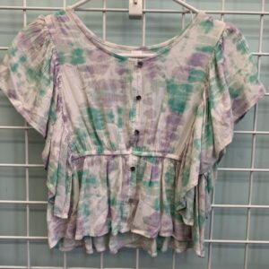 Size 12 - White/Purple/Green Shirt
