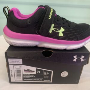 Shoes - Size 2 Youth, Black/Pink Under Armour (New)