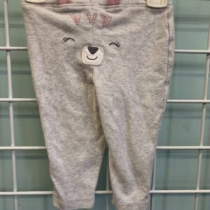 Size 06 Month - Grey/Pink Bear Butt Pant