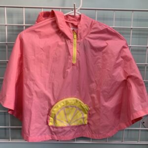 Size 5T - Pink/Yellow Lemon Rain Poncho