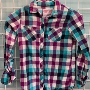 Size 10/12 - Purple/Blue Checked Shirt