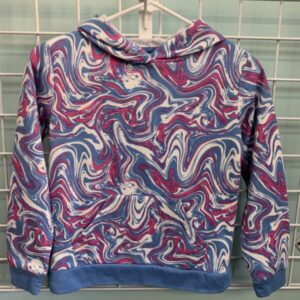 Size 10/12 - Blue/Pink/White Swirl Sweatshirt