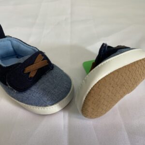 Shoes - Size 01 Infant,  3/6 Month, Blue Crib Shoe