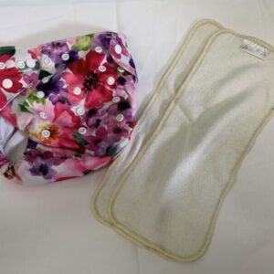 Cloth Diaper: Alva Baby Grow with Me Pocket in Pink Flowers