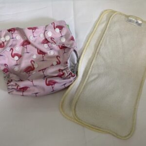 Cloth Diaper: Alva Baby Grow with Me Pocket in Pink Flamingos