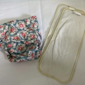 Cloth Diaper: Alva Baby Grow with Me Pocket in Blue Roses