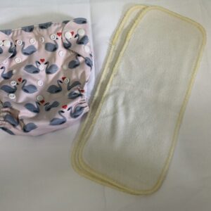 Cloth Diaper: Alva Baby Grow with Me Pocket in Pink Swans