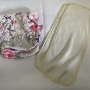 Cloth Diaper: Alva Baby Grow with Me Pocket in White Butterflies