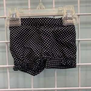Size NB - Black/White Polka Dot Short