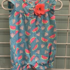 Size 03/06 Month - Blue Watermelon Romper