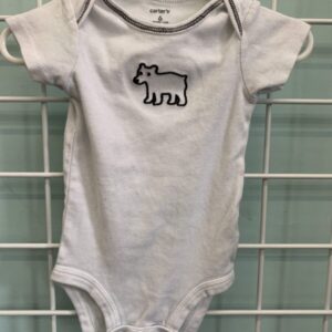 Size 06 Month - White Bear Onesie