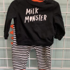 Size 06/09 Month - Black/White Milk Monster Set