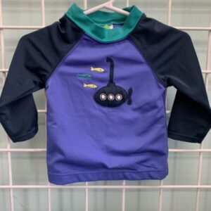 Size 06/12 Month - Blue/Green Sub Rash Guard