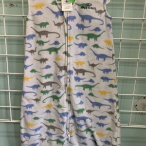 Size 06/12 Month - White Dinosaur Fleece Halo Sleep Sack