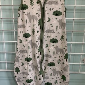 Size 06/12 Month - Grey/Green Wolf YooFoss Cotton Sleep Sack