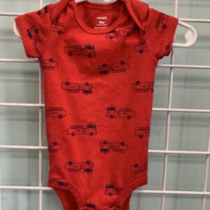 Size 09 Month - Red Firetruck Onesie