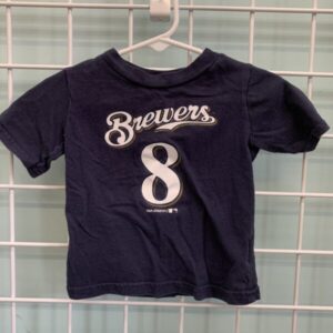 Size 12 Month - Blue Milwaukee Brewers #8 Braun Shirt