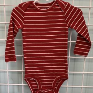 Size 12 Month - Red Stripe Onesie