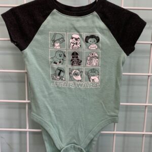 Size 12 Month - Grey/Green Star Wars Onesie