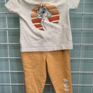Size 12 Month - White/Orange Lion King Set