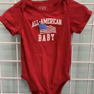 Size 12/18 Month - Red All American Baby Onesie