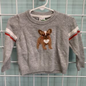 Size 12/18 Month - Grey Bulldog Janie & Jack Sweater