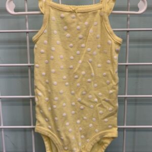 Size 18 Month - Yellow/White Polka Dot Onesie