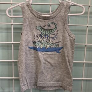 Size 18 Month - Grey Surfing Iguanas Tank Top