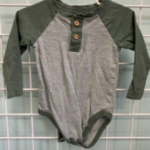 Size 18 Month - Green Stripe Onesie