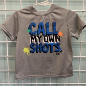 Size 2T - Grey I Call My Own Shots Shirt