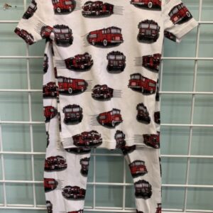Size 4T - White/Red Firetruck PJ Set