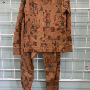 Size 4T - Brown Moose PJ Set