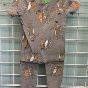 Size 4T - Grey Bunny PJ Set