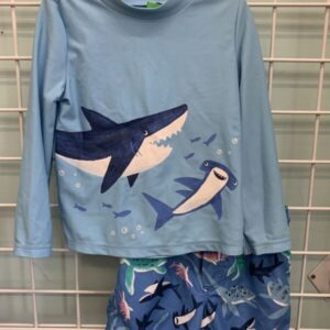Size 4T - Blue Shark Swimsuit