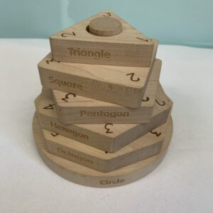 Toy: Wooden Natural Shape Stacker
