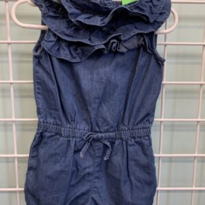 Size 3T - Blue Jean Ruffle Gap Romper