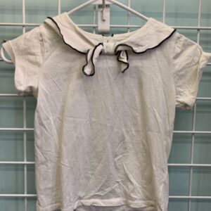Size 6x/7 - White/Blue Peter Pan Shirt