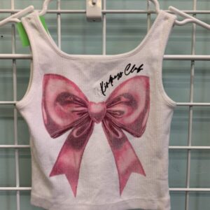 Size 7/8 - White Kindness Club Crop Tank Top