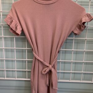 Size 7/8 - Pink Ribbed Dress