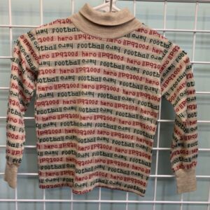 Size 8 - Brown Football Vintage Turtleneck